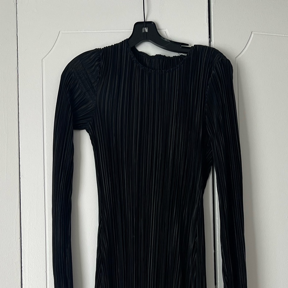Black textured dress